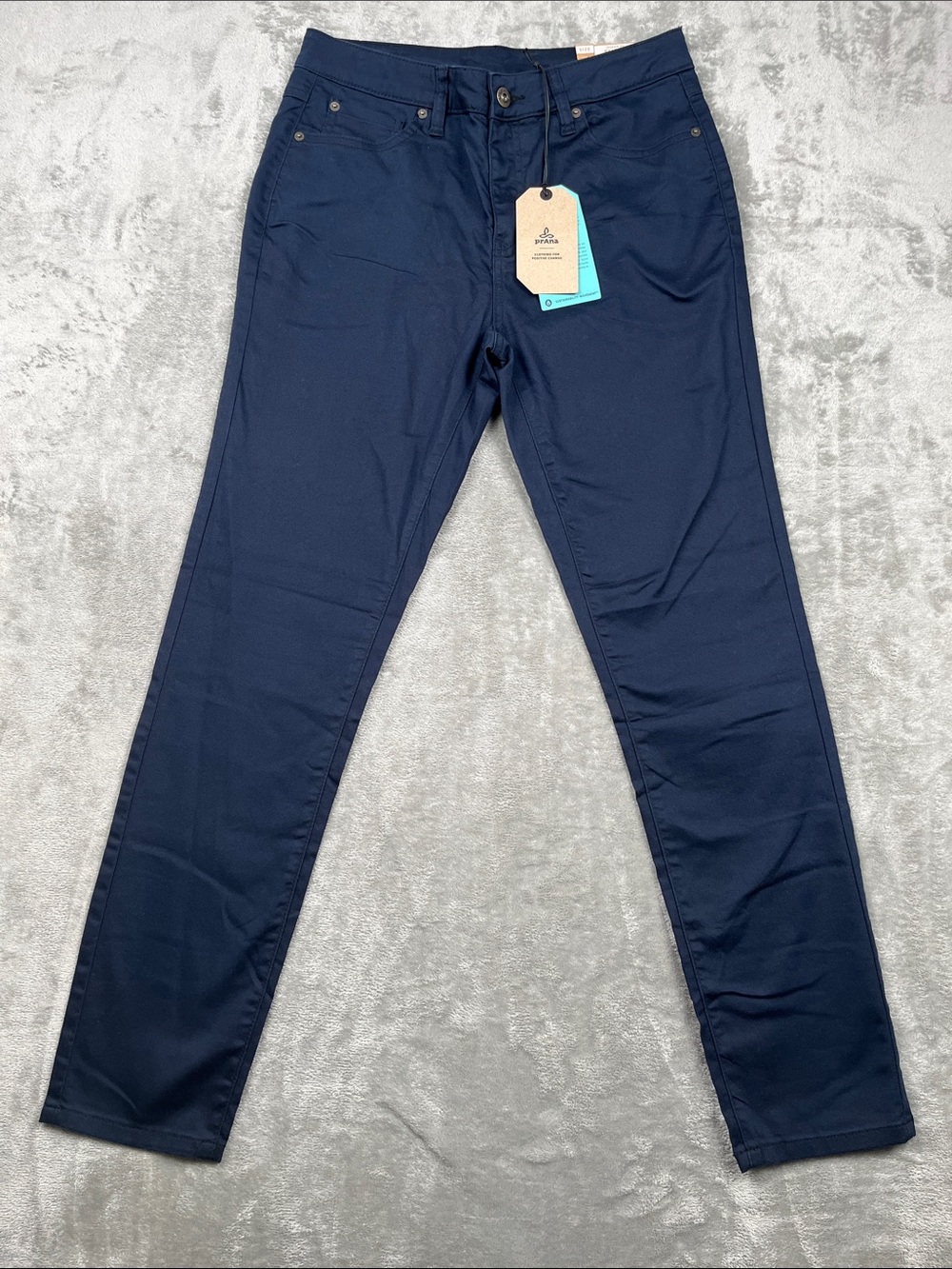 NEW Prana 6, 28 Organic Cotton Blend Kayla High Rise Women's Navy Jeans